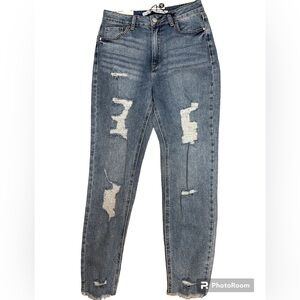 Tinseltown Hi-Rise The Mom Jean Destroyed Distressed NWT 7/28